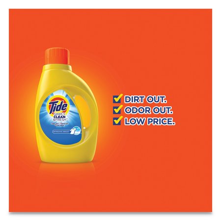 Tide Laundry Detergent, 92 oz Bottle, Liquid, Refreshing Breeze, 4 PK 10037000891298